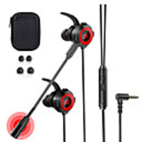 G20 Wired 3.5mm Plug Dynamic Gaming Earphones L-Shaped Plug Anti-Breakage Ergonomic Earmuffs with Portable Earphone Bags
