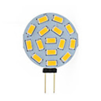 G4 15 leds 5730 2W corn led Mini Lampada led Bulb Beads Dimmable Decorative Warm White Daylight White AC12V DC12-24V 1pc