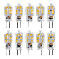 G4 2.5W LED Bulb 10 Pack LED Bi-pin G4 Base 20W Halogen Bulb Replacement Warm White /Cold White DC12V miniinthebox