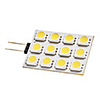 G4 2W 12x5050 SMD 140-160LM 3000-3500K Warm White Light LED Spot Bulb (12V)