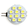 G4 5050 SMD 10-LED White 100-110LM Light Bulb (AC/DC/12V,  2-2.5W)