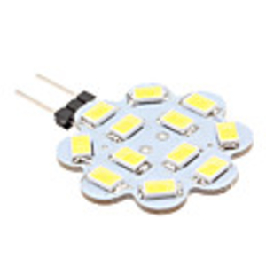 G4 6W 12x5630 SMD 500-560LM 6000-6500K Natural White Light Lotus Shaped LED Spot Bulb (12V)
