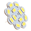 G4 6W 12x5630 SMD 500-560LM 6000-6500K Natural White Light Lotus Shaped Vertical Pin LED Spot Bulb (12V)