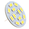 G4 6W 12x5630 SMD 500-560LM 6000-6500K Natural White Light Vertical Pin LED Spot Bulb (12V)