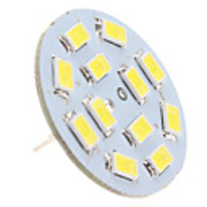 G4 6W 12x5630 SMD 500-560LM 6000-6500K Natural White Light Vertical Pin LED Spot Bulb (12V)