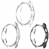 galaxy watch 3 case 41mm case,  bling frame protective case compatible for samsung galaxy watch 3 (3 packs,  black/silver/clear)-41mm miniinthebox