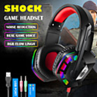 Gaming Headset Headphones Game Earphones Wired Bass Stereo Casque With Light For PC Own Extension Rod Mic
