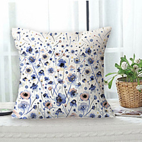 Garden Floral Double Side Cushion Cover 1PC Soft Decorative Square Throw Pillow Cover Cushion Case Pillowcase for Sofa Bedroom Livingroom Outdoor Superior Quality Machine Washable Outdoor Cushion for Sofa Couch Bed Chair miniinthebox