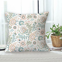 Garden Floral Double Side Cushion Cover 1PC Soft Decorative Square Throw Pillow Cover Cushion Case Pillowcase for Sofa Bedroom Livingroom Outdoor Superior Quality Machine Washable Outdoor Cushion for Sofa Couch Bed Chair miniinthebox