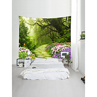 Garden Theme Landscape Wall Decor 100% Polyester Classic Modern Wall Art,  Wall Tapestries Decoration