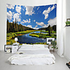 Garden Theme Landscape Wall Decor 100% Polyester Contemporary Modern Wall Art,  Wall Tapestries Decoration