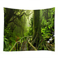 Garden Theme Landscape Wall Decor 100% Polyester Contemporary Modern Wall Art,  Wall Tapestries of