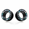 gauges for ears,  surgical steel plugs,  flesh stretchers earrings,  size 2g to 1 inch black screw tunnels piercing.