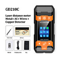 GD210C Metal Detector Wiring Detector Laser Distance Meter Rangefinder Wall Scanner Wire Cable Metal Stud Wood Finder Digital Tape