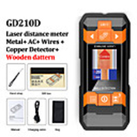 GD210D Metal Detector Wiring Detector Laser Distance Meter Rangefinder Wall Scanner Wire Cable Metal Stud Wood Finder Digital Tape