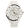 Gear-shaped Dial Stainless Steel Quartz Wrist Watch For Men White