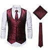Gentleman Kingsman Victorian Steampunk Waistcoat Paisley Coletes Men