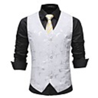 Gentleman Kingsman Victorian Steampunk Waistcoat Paisley Coletes Men
