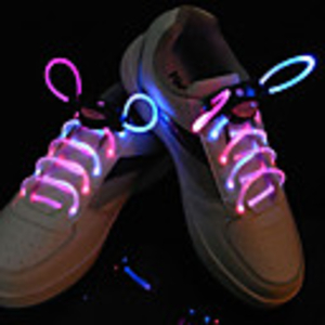 Genuine Anti-water LED Flashing Shoelace(Blue Pink)