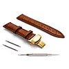 Genuine Leather / Leather / Calf Hair Watch Band Black / Brown 17cm / 6.69 Inches / 18cm / 7 Inches / 19cm / 7.48 Inches 1.2cm / 0.47 Inches / 1.4cm / 0.55 Inches / 1.6cm / 0.6 Inches