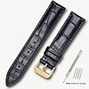 Genuine Leather / Leather / Calf Hair Watch Band Black / Brown 17cm / 6.69 Inches / 18cm / 7 Inches / 19cm / 7.48 Inches 1.4cm / 0.55 Inches / 1.6cm / 0.6 Inches / 1.8cm / 0.7 Inches