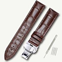 Genuine Leather / Leather / Calf Hair Watch Band Black / Brown 17cm / 6.69 Inches / 18cm / 7 Inches / 19cm / 7.48 Inches 1.4cm / 0.55 Inches / 1.6cm / 0.6 Inches / 1.8cm / 0.7 Inches