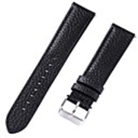 Genuine Leather / Leather / Calf Hair Watch Band Black / White / Red 20cm / 7.9 Inches 2cm / 0.8 Inches