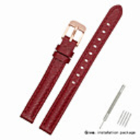 Genuine Leather / Leather / Calf Hair Watch Band Red Other / 17cm / 6.69 Inches / 19cm / 7.48 Inches 1cm / 0.39 Inches