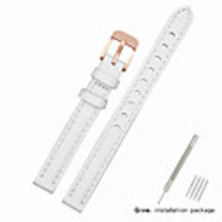 Genuine Leather / Leather / Calf Hair Watch Band White Other / 17cm / 6.69 Inches / 19cm / 7.48 Inches 1cm / 0.39 Inches