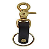 genuine leather key chain ring fob solid brass fixures,  attaches to belt loops,  made in the usa by amish craftsman - great gift for dad,  uncle,  or grandpa