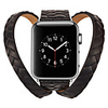 Genuine Leather Loop Band For Apple Watch Series 6 SE 5 4 3 2 1 38MM 42MM Weave Crown Wrist Strap Bracelets for iwatch 40MM 44MM
