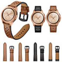 Genuine Leather Watch Band Wrist Strap for Samsung Galaxy Watch 42mm / Gear S2 Classic / Gear Sport Bracelet Replaceable Wristband