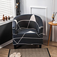 Geometric Club Chair Slipcover Stretch Armchair CoverSofa Cover Furniture Protector for Living Room Arm Chair Cover Couch Covers