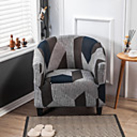 Geometric Club Chair Slipcover Stretch Armchair CoverSofa Cover Furniture Protector for Living Room Arm Chair Cover Couch Covers