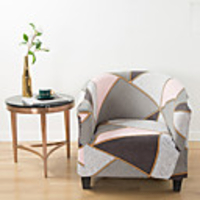 Geometric Club Chair Slipcover Stretch Armchair CoverSofa Cover Furniture Protector for Living Room Arm Chair Cover Couch Covers