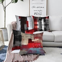 Geometric Double Side Cushion Cover 4PC Soft Decorative Square Throw Pillow Cover Cushion Case Pillowcase for Bedroom Livingroom Superior Quality Machine Washable Indoor Cushion for Sofa Couch Be miniinthebox