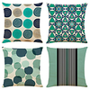 Geometric Double Side Cushion Cover 4PC Soft Decorative Square Throw Pillow Cover Cushion Case Pillowcase for Bedroom Livingroom Superior Quality Machine Washable Indoor Cushion for Sofa Couch Bed Chair miniinthebox