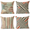 Geometric Double Side Cushion Cover 4PC Soft Decorative Square Throw Pillow Cover Cushion Case Pillowcase for Bedroom Livingroom Superior Quality Machine Washable Indoor Cushion for Sofa Couch Bed Chair miniinthebox
