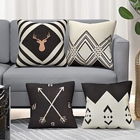 Geometric Double Side Cushion Cover 4PC Soft Decorative Square Throw Pillow Cover Cushion Case Pillowcase for Sofa Bedroom Superior Quality Machine Washable miniinthebox