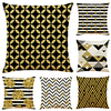 Geometric Double Side Cushion Cover 6PC Soft Decorative Square Throw Pillow Cover Cushion Case Pillowcase for Bedroom Livingroom Superior Quality Machine Washable Indoor Cushion for Sofa Couch Bed Chair Gold Black miniinthebox