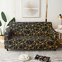 Geometric Grid Stripes Print Dustproof All-powerful Slipcovers Stretch Sofa Cover Super Soft Fabric Couch Cover with One Free Boster Case(Chair/Love Seat/3 Seats/4 Seats) miniinthebox