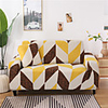 Geometric Print 1-Piece Sofa Cover Couch Cover Furniture Protector Soft Stretch Slipcover Spandex Jacquard Fabric Super Fit for 1~4 Cushion Couch and L Shape Sofa, Easy to Install(1 Free Cushion Cover)