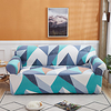 Geometric Print 1-Piece Sofa Cover Couch Cover Furniture Protector Soft Stretch Slipcover Spandex Jacquard Fabric Super Fit for 1~4 Cushion Couch and L Shape Sofa, Easy to Install(1 Free Cushion Cover)