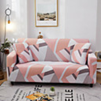 Geometric Printed Sofa Cover Stretch Couch Cover Sofa Slipcovers for 1~4 Cushion Couch with One Free Pillow Case