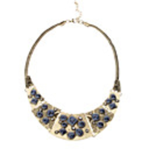 Geometric Splicing Style Diamond-studded Necklace