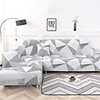 Geometric Stripes Print Dustproof Stretch Slipcovers Stretch Sofa Cover Super Soft Fabric Couch Cover(You will Get 1 Throw Pillow Case as free Gift)