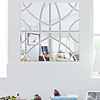 Geometric Stripes Square Wall Stickers Mirror Wall Stickers Decorative Wall Stickers,  Acrylic Home Decoration Wall Decal Wall Decoration 1pc