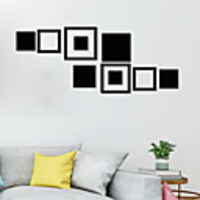 Geometry Art Wall Sticker Mirror Wall Stickers Decorative Self Adhesive