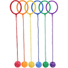 Get Out! Jump Leg Swing Ball Toy Set in 6 Assorted Colors - Rope Ankle Skip Ball Game for Kids Recess and Adult Sports miniinthebox
