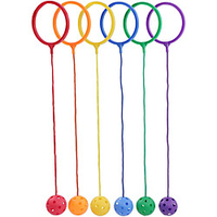 Get Out! Jump Leg Swing Ball Toy Set in 6 Assorted Colors - Rope Ankle Skip Ball Game for Kids Recess and Adult Sports miniinthebox